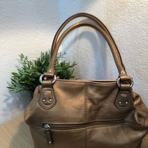 Tiganello Metallic Leather Bag and Wallet